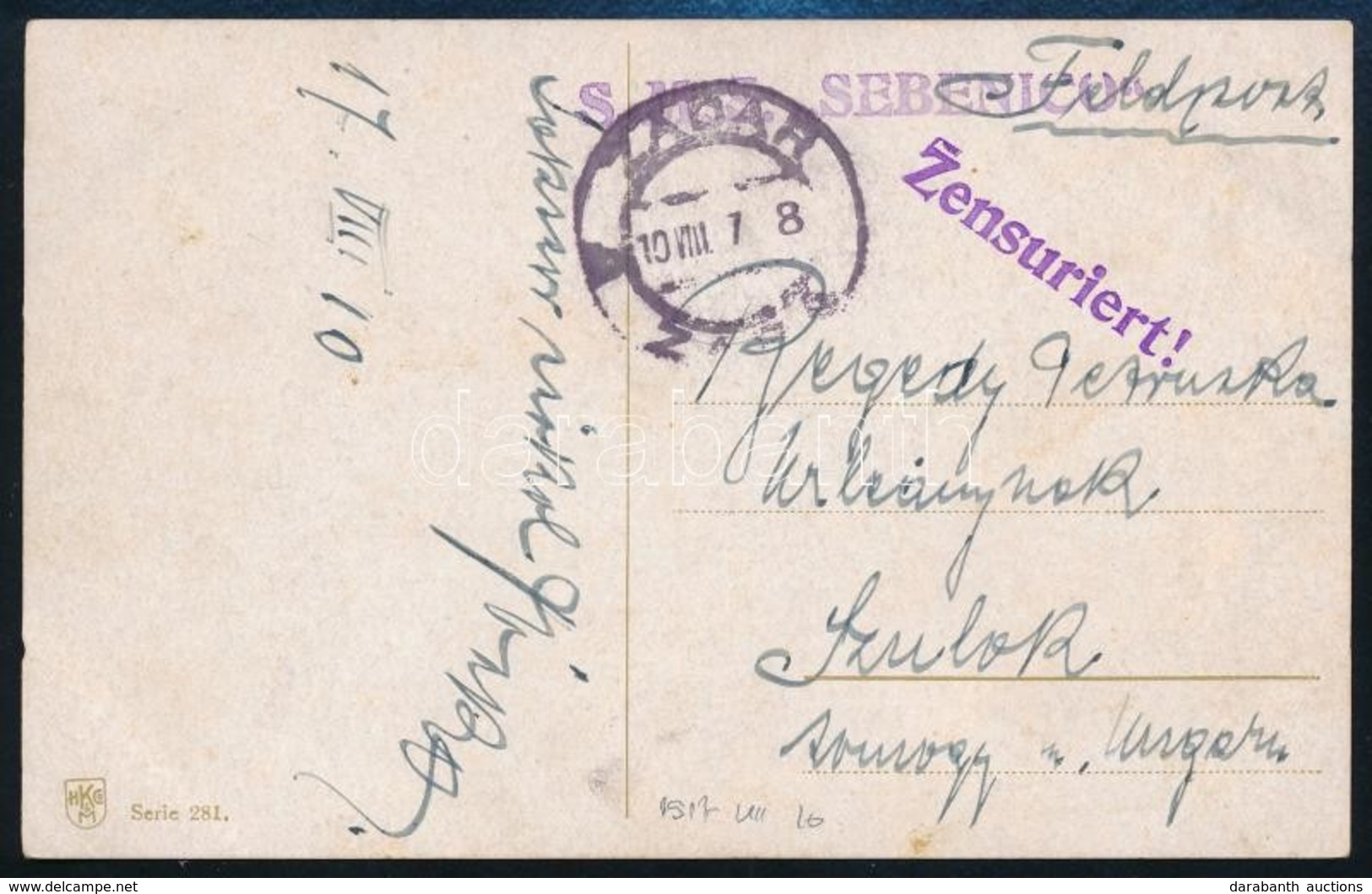 1917 Tábori Posta Képeslap Hajópostával / Field Postcard 'S.M.S. SEBENICO' - Altri & Non Classificati
