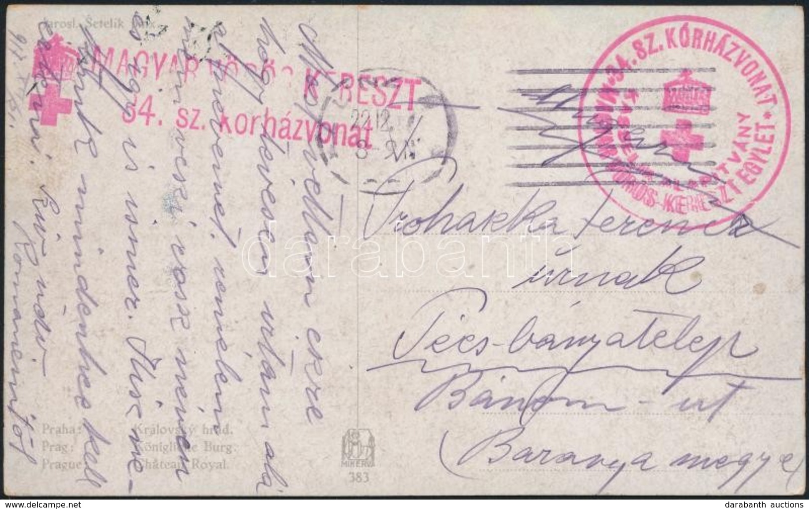 1917 Tábori Posta Képeslap / Field Postcard 'MAGYAR VÖRÖSKERESZT 34. Sz. Kórházvonat' (hospital Train) - Altri & Non Classificati