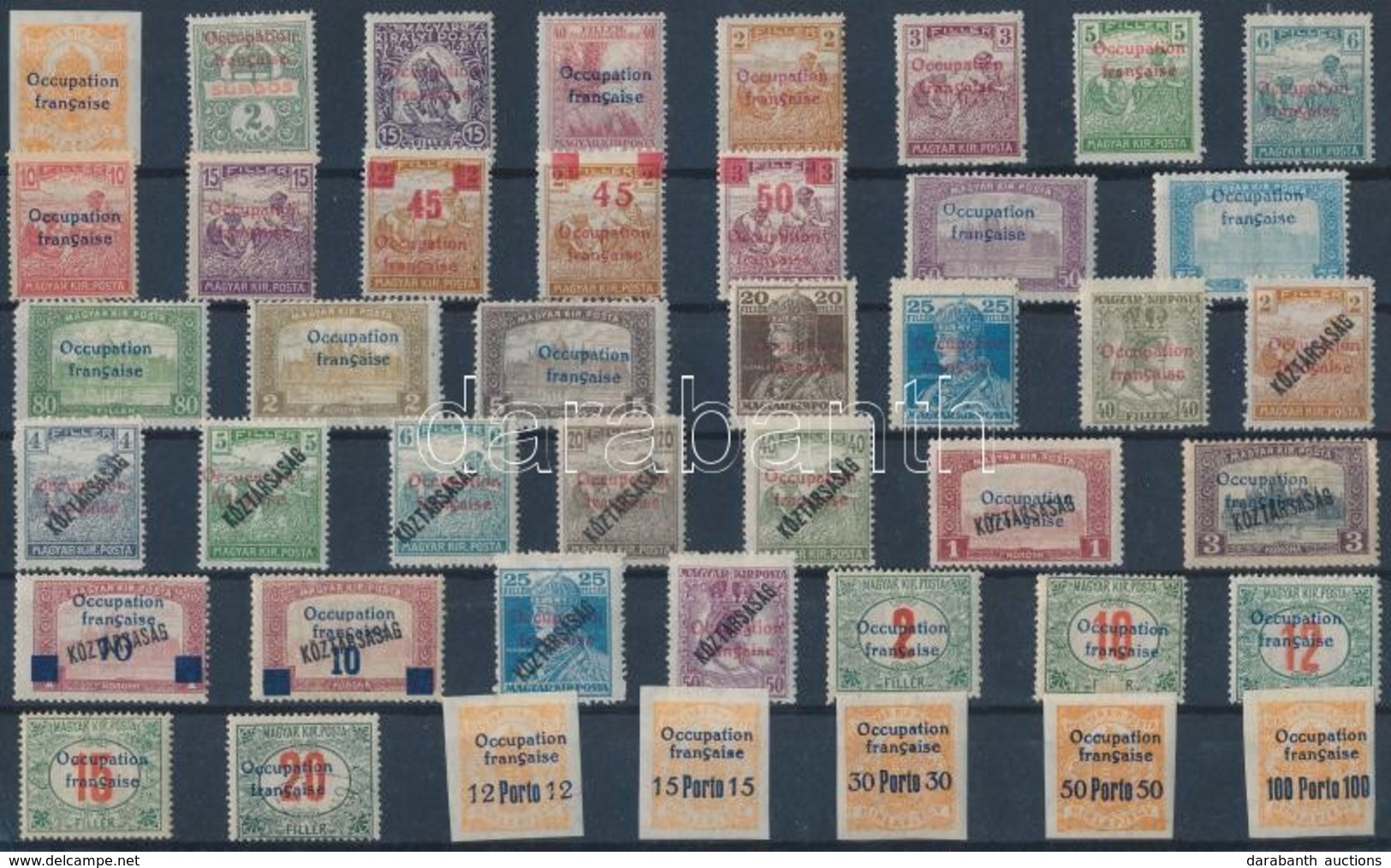 ** * O Arad 1919 43 Klf Bélyeg (68.150) / 43 Different Stamps. Signed: Bodor - Other & Unclassified