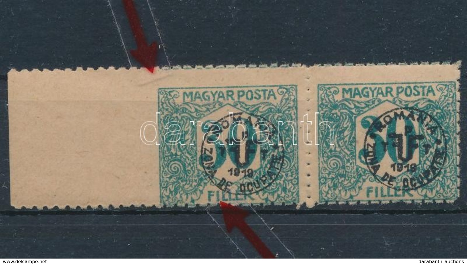 ** Debrecen II. 1920 30f Pár Bal Oldalon Fogazatlan / Pair With Imperforated On The Left Side. Signed: Bodor - Altri & Non Classificati