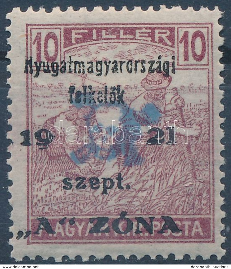* Nyugat-Magyarország II. 1921 Arató 10f (10.000) / Mi 12 Signed: Bodor - Altri & Non Classificati