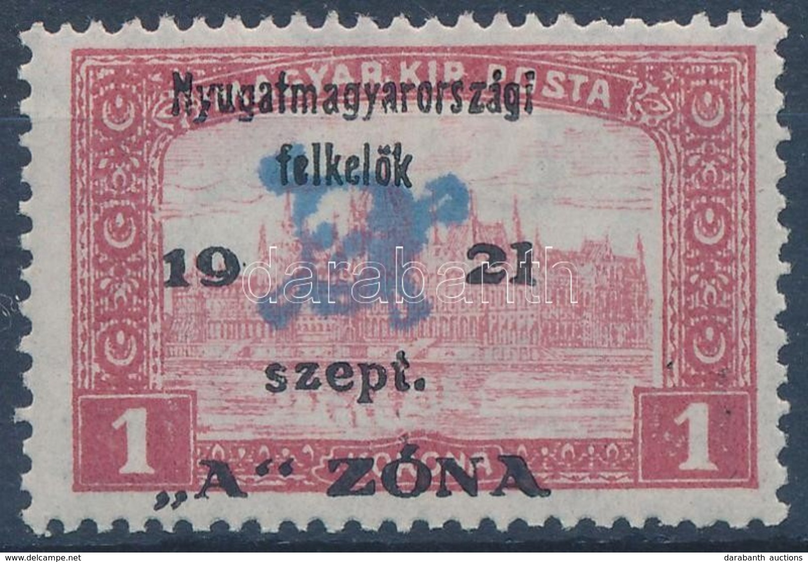 * Nyugat-Magyarország II. 1921 Parlament 1K (9.000) / Mi 18 Signed: Bodor - Altri & Non Classificati