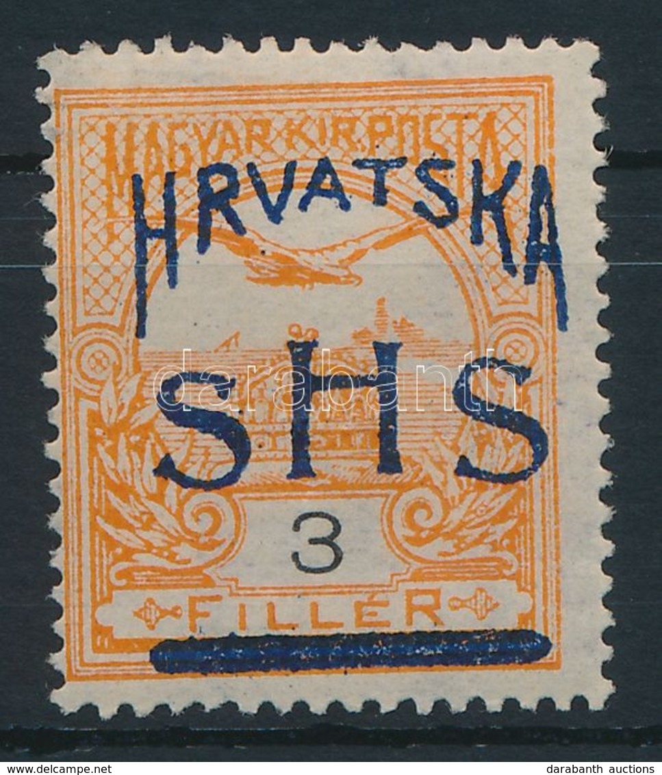 * SHS 1918 Turul 3f Próbanyomat / Proof. Signed: Bodor - Altri & Non Classificati