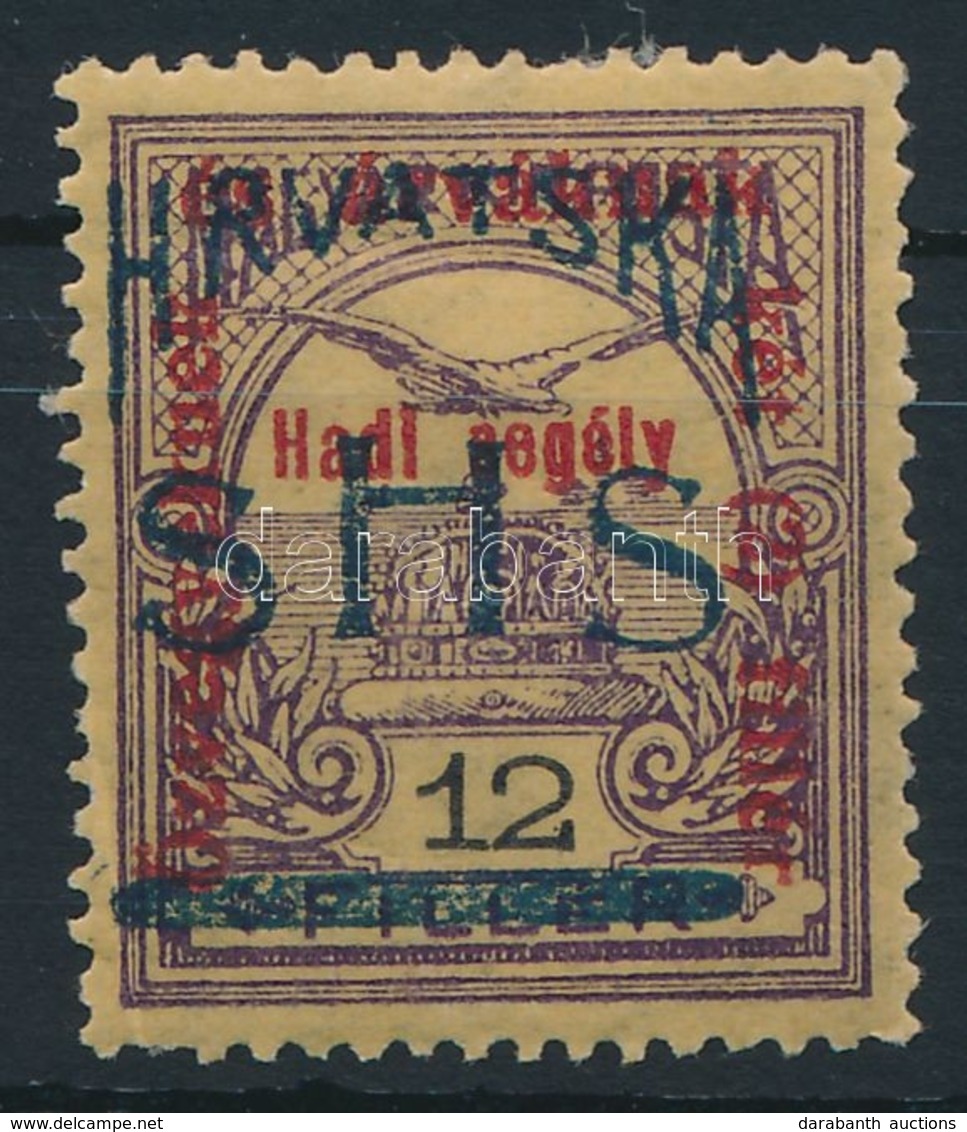 * SHS 1918 Turul 12f Próbanyomat / Proof. Signed: Bodor - Altri & Non Classificati