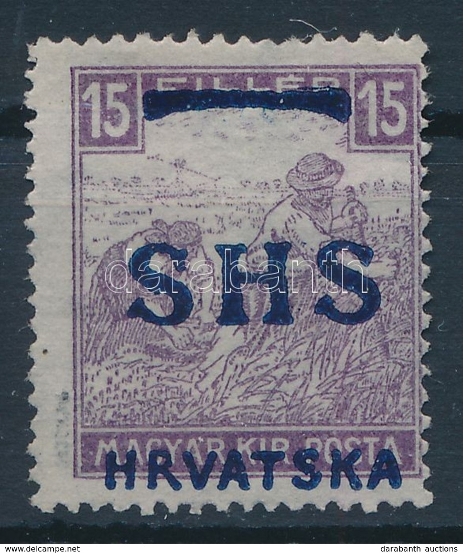 (*) SHS 1918 Fehérszámú Arató 15f (**22.000) / Mi 60 Signed: Bodor - Altri & Non Classificati