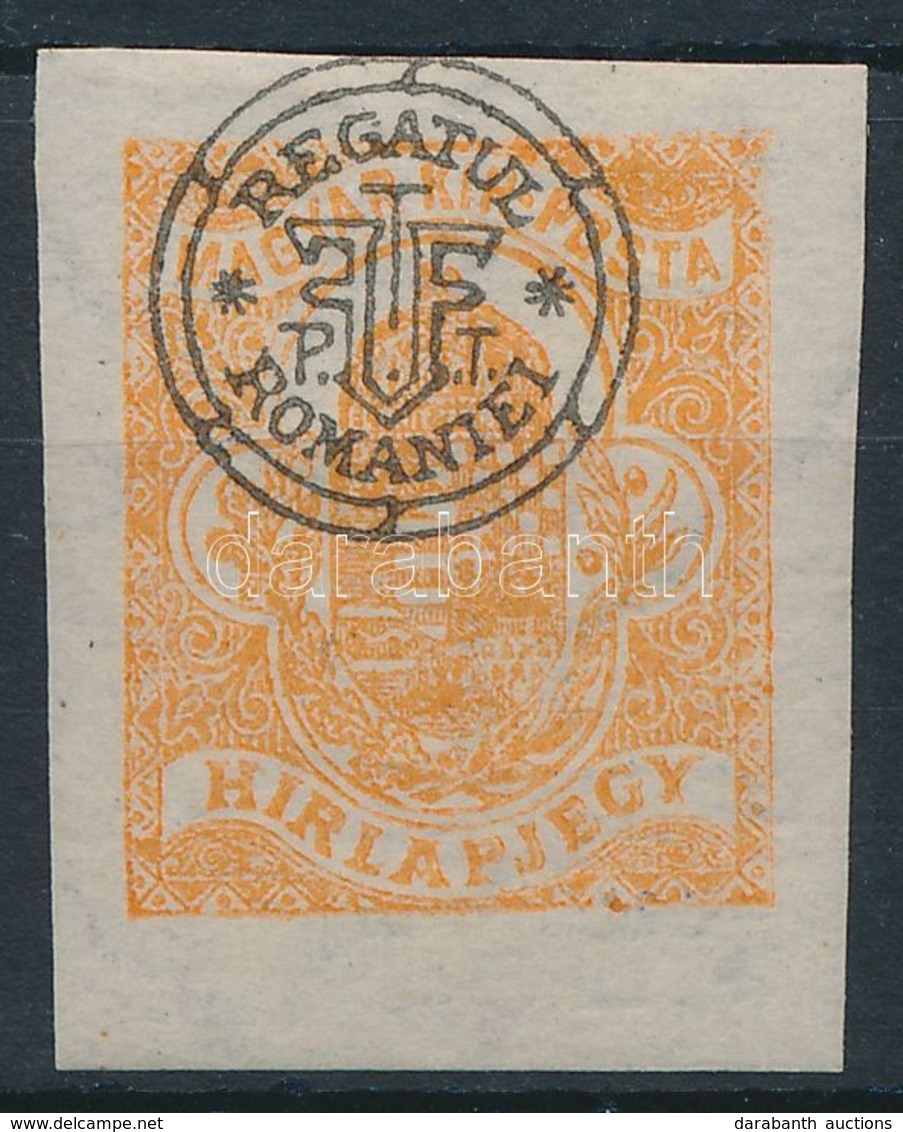 ** Nagyvárad 1919 Hírlapbélyeg Elcsúszott Felülnyomással / Mi 19 II With Shifted Overprint. Signed: Bodor - Altri & Non Classificati