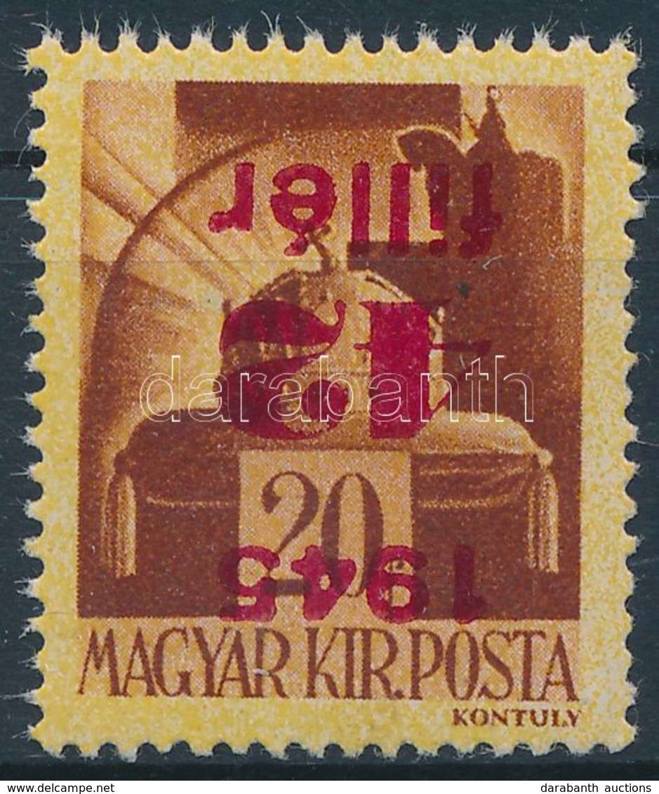 ** 1945 Kisegít? 42f/20f Fordított Felülnyomással (15.000) / Mi 791 With Inverted Overprint - Altri & Non Classificati