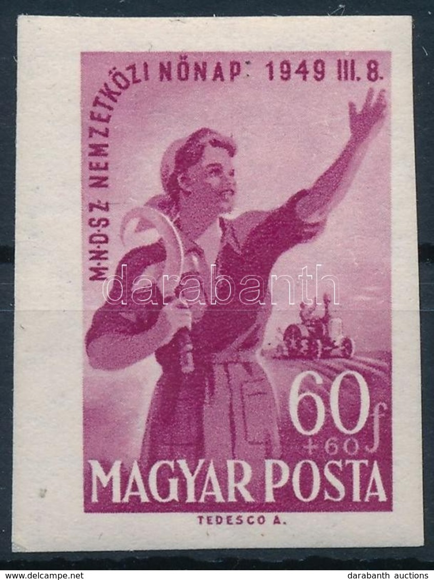 ** 1949 N?nap (I.) Vágott ívszéli Bélyeg (10.000) / Mi 1036 Imperforate Margin Stamp - Altri & Non Classificati