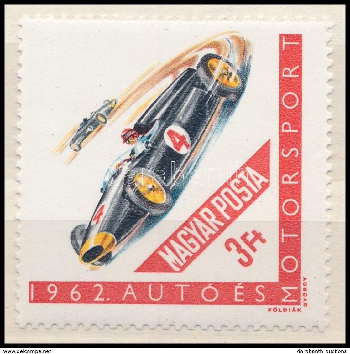 ** 1962 Autó- és Motorsport 3Ft 'M' Bet? Szárán Folt Tévnomat / Mi 1897 With Plate Variety - Altri & Non Classificati