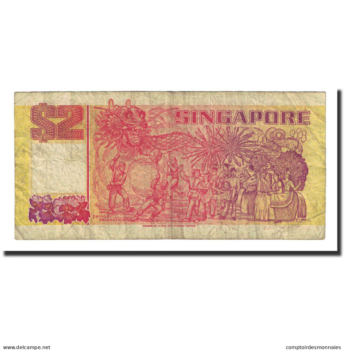 Billet, Singapour, 2 Dollars, Undated (1990), KM:27, TB - Singapur