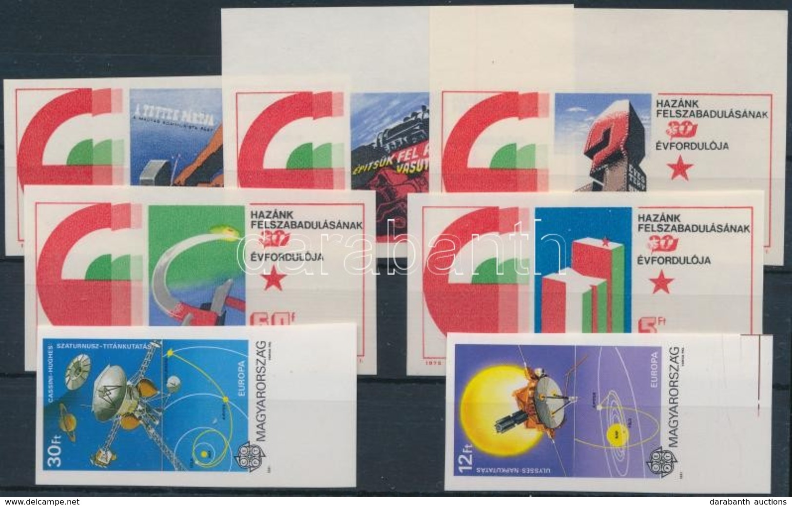 ** 1975 Felszabadulás + 1991 Europa CEPT Vágott Sorok (10.500) / Mi 3026-3030 + 4133-4134 Imperforated Sets - Other & Unclassified