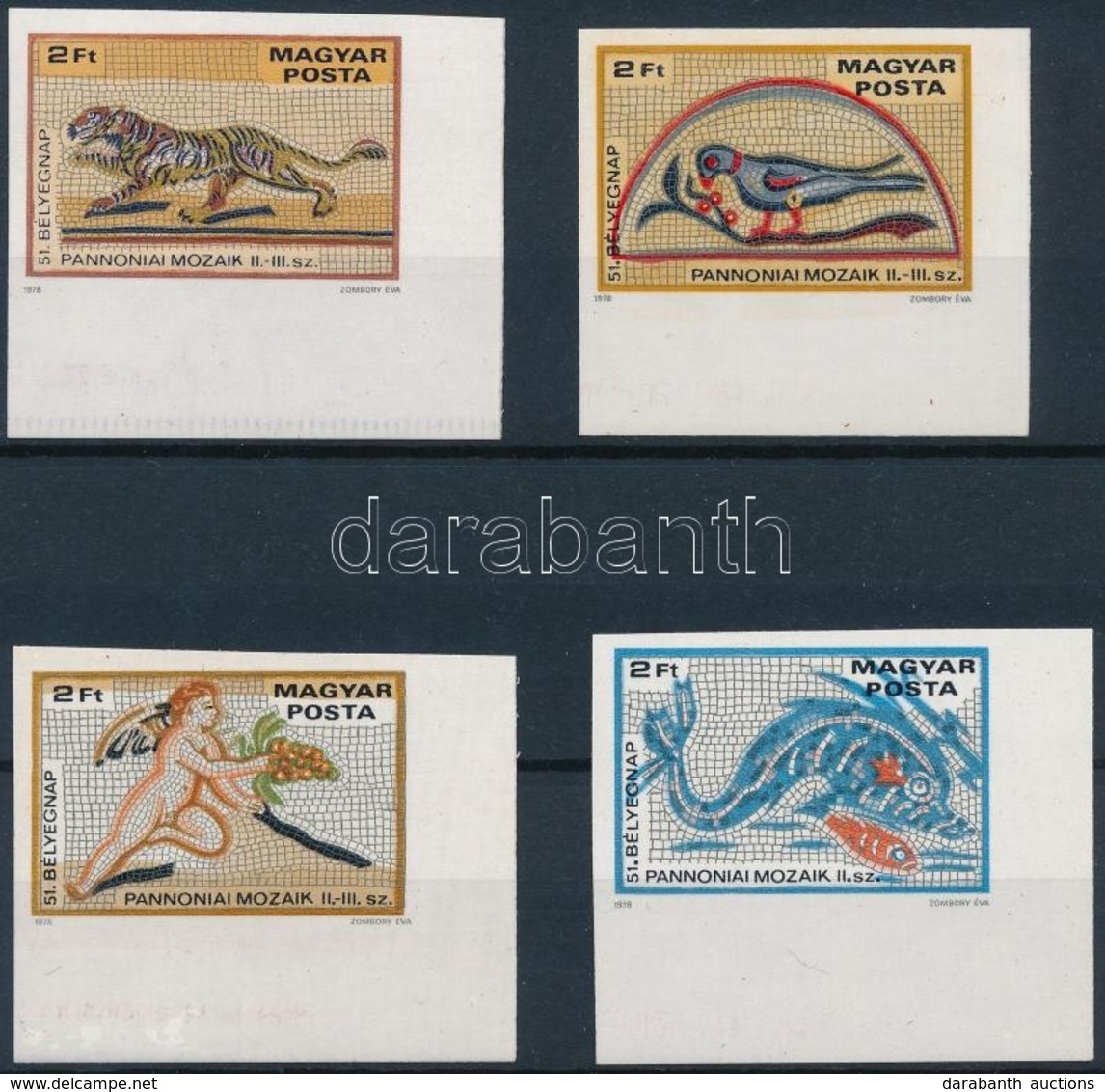 ** 1978 Bélyegnap (51.) Vágott ívsarki Sor (16.000) / Mi 3310-3313 Imperforate Corner Set - Other & Unclassified