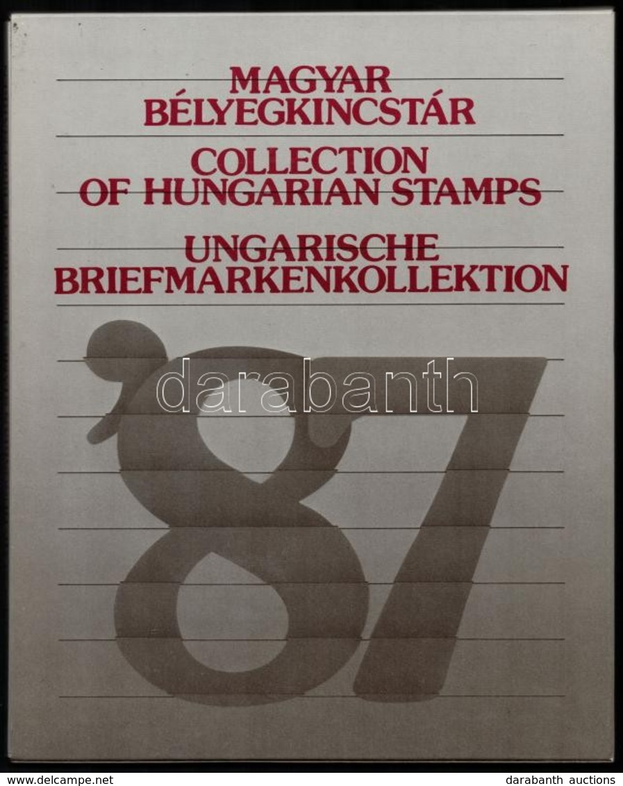 ** 1987 Magyar Bélyegkincstár évkönyv Feketenyomattal / Yearbook With Blackprint - Altri & Non Classificati