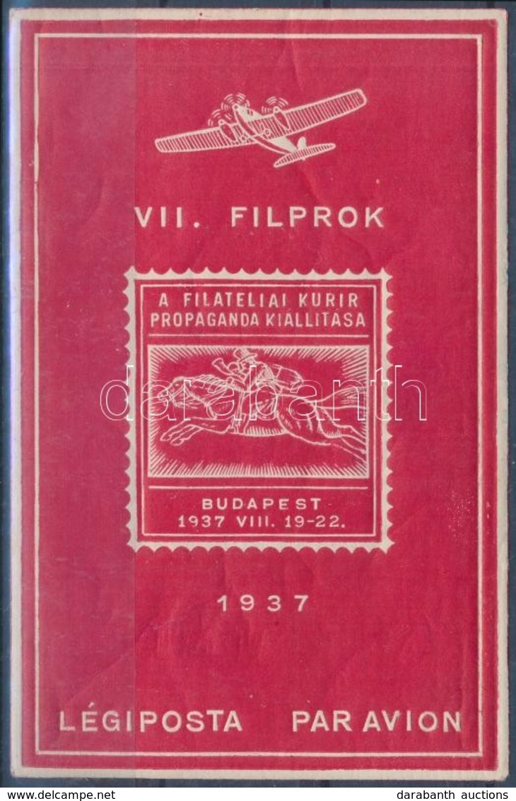 ** 1937/1a VII. Filprok Emlékív (10.000) / Souvenir Sheet - Altri & Non Classificati
