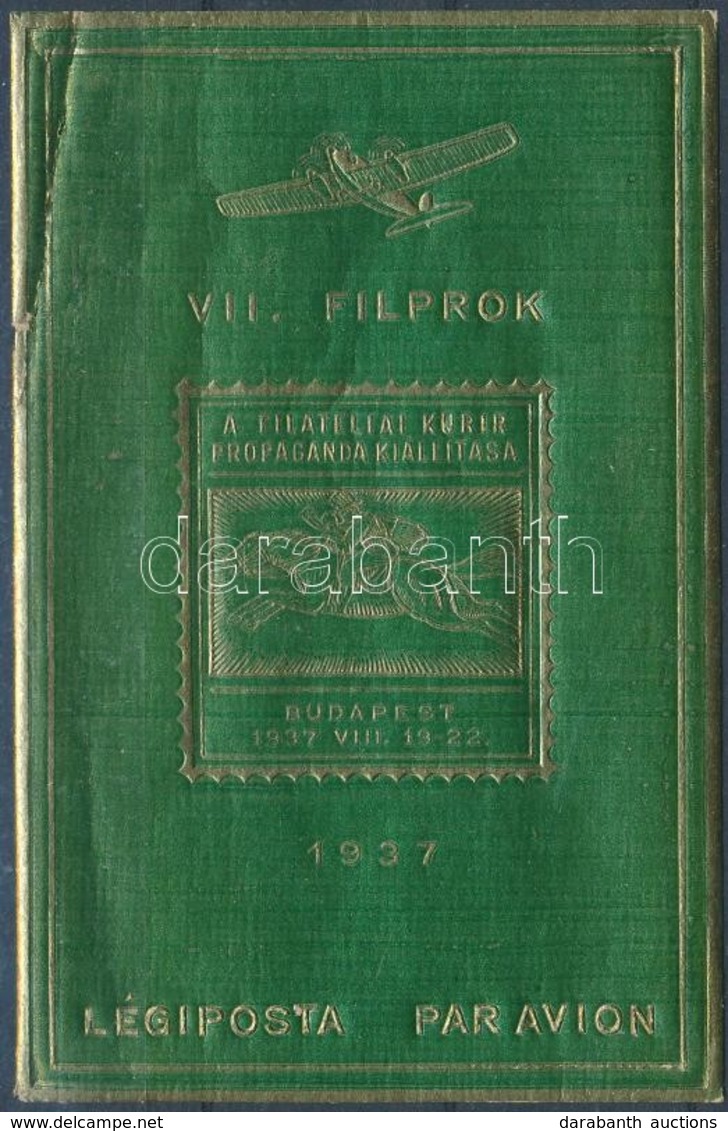 ** 1937/1b VII. Filprok Emlékív (10.000) / Souvenir Sheet (saroktörés / Corner Fold) - Altri & Non Classificati