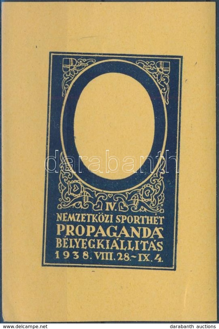 ** 1938/5a Siófoki IV. Nemzetközi Sporthét Propaganda Bélyegkiállítás Emlékív Fázisnyomata / Phase Print Of Souvenir She - Other & Unclassified