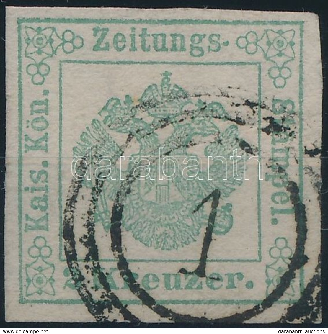 O 1853 2kr Hírlapilleték Bélyeg / Newspaper Duty Stamp Mi 1 Certificate: Ferchenbauer - Other & Unclassified