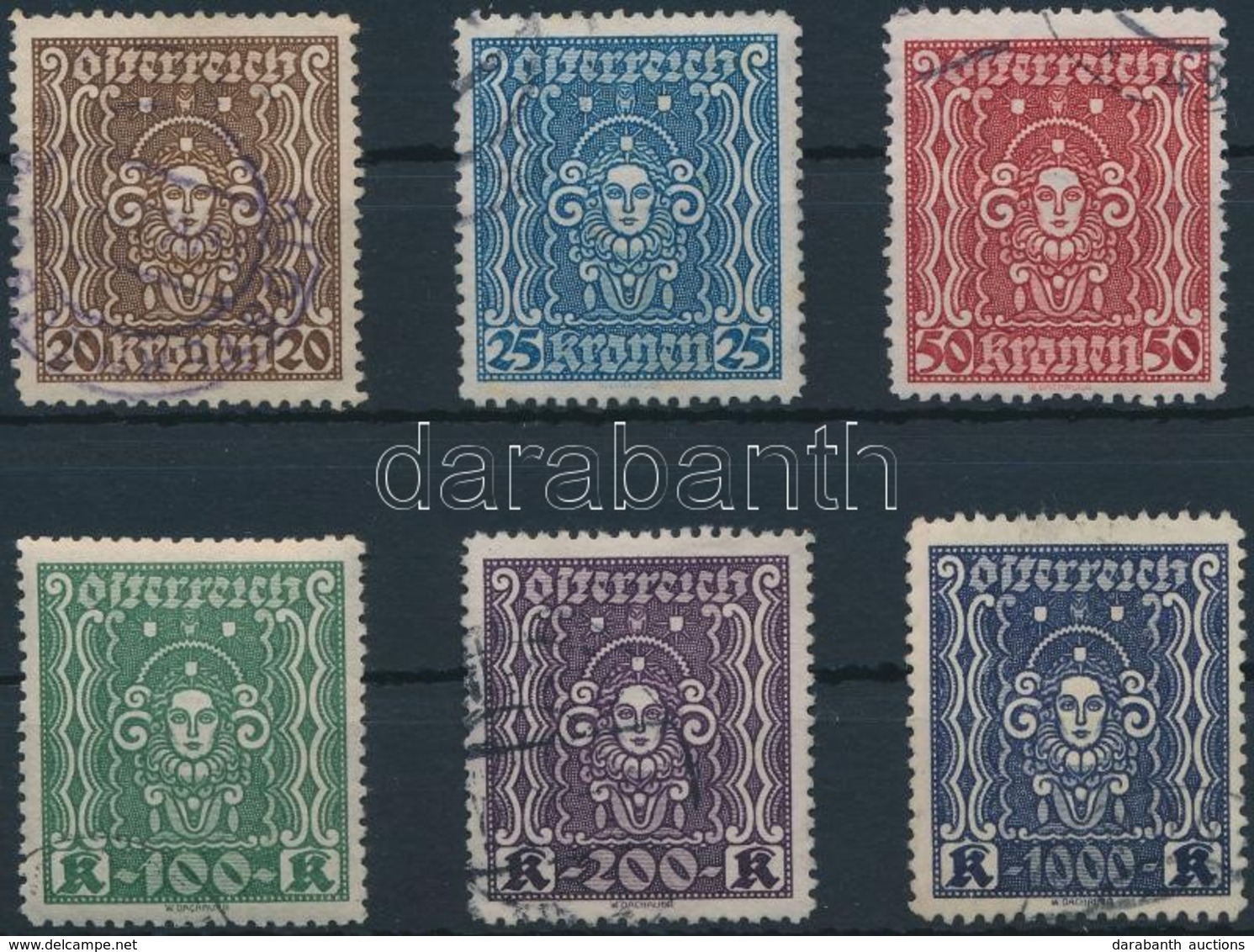 O 1922 Mi 398B-402B + 404B (Mi EUR 450,-) - Altri & Non Classificati