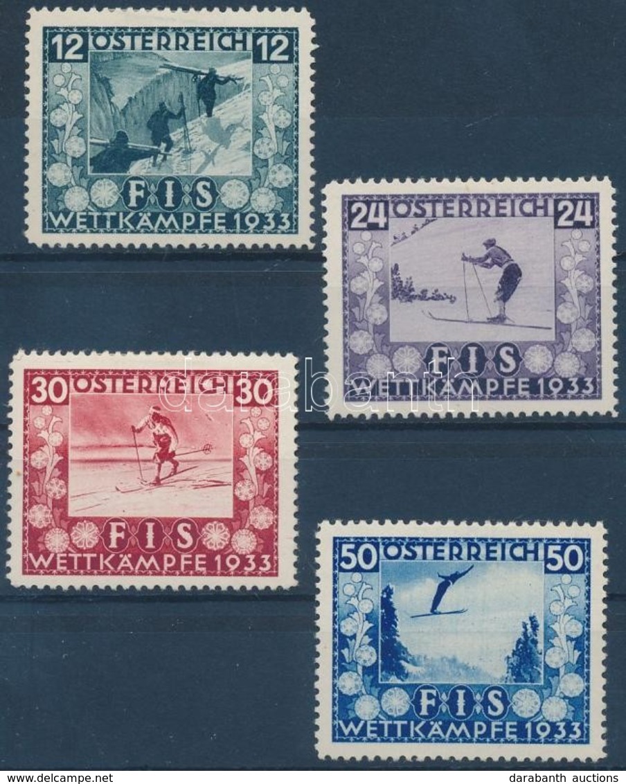 * 1933 Ifjúságért: Sí Verseny Sor Mi 551-554 - Altri & Non Classificati