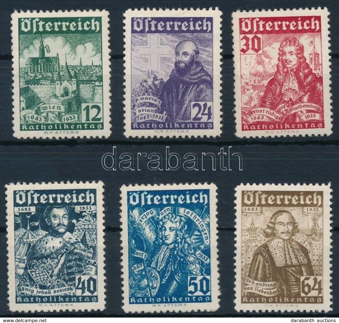 ** 1933 Katolikus Nap Sor Mi 557-562 - Altri & Non Classificati