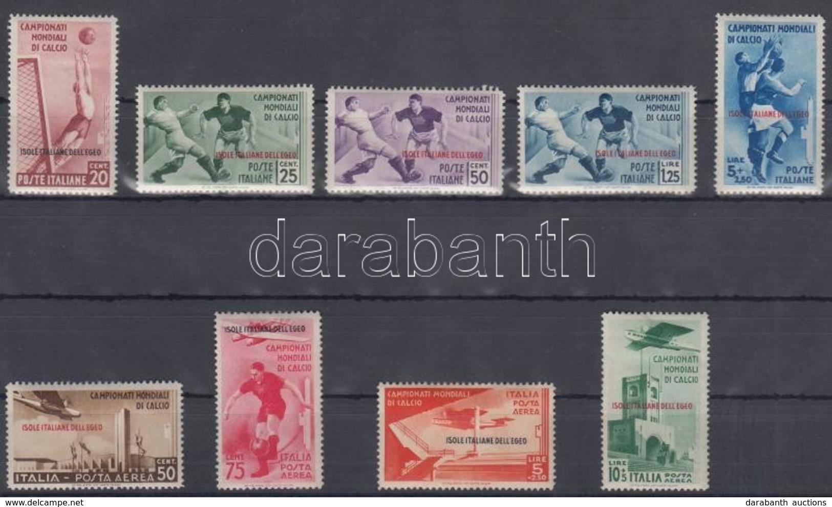 * 1934 Labdarúgó VB Mi 137-145 (137 Pici Elvékonyodás / Small Thin) - Altri & Non Classificati