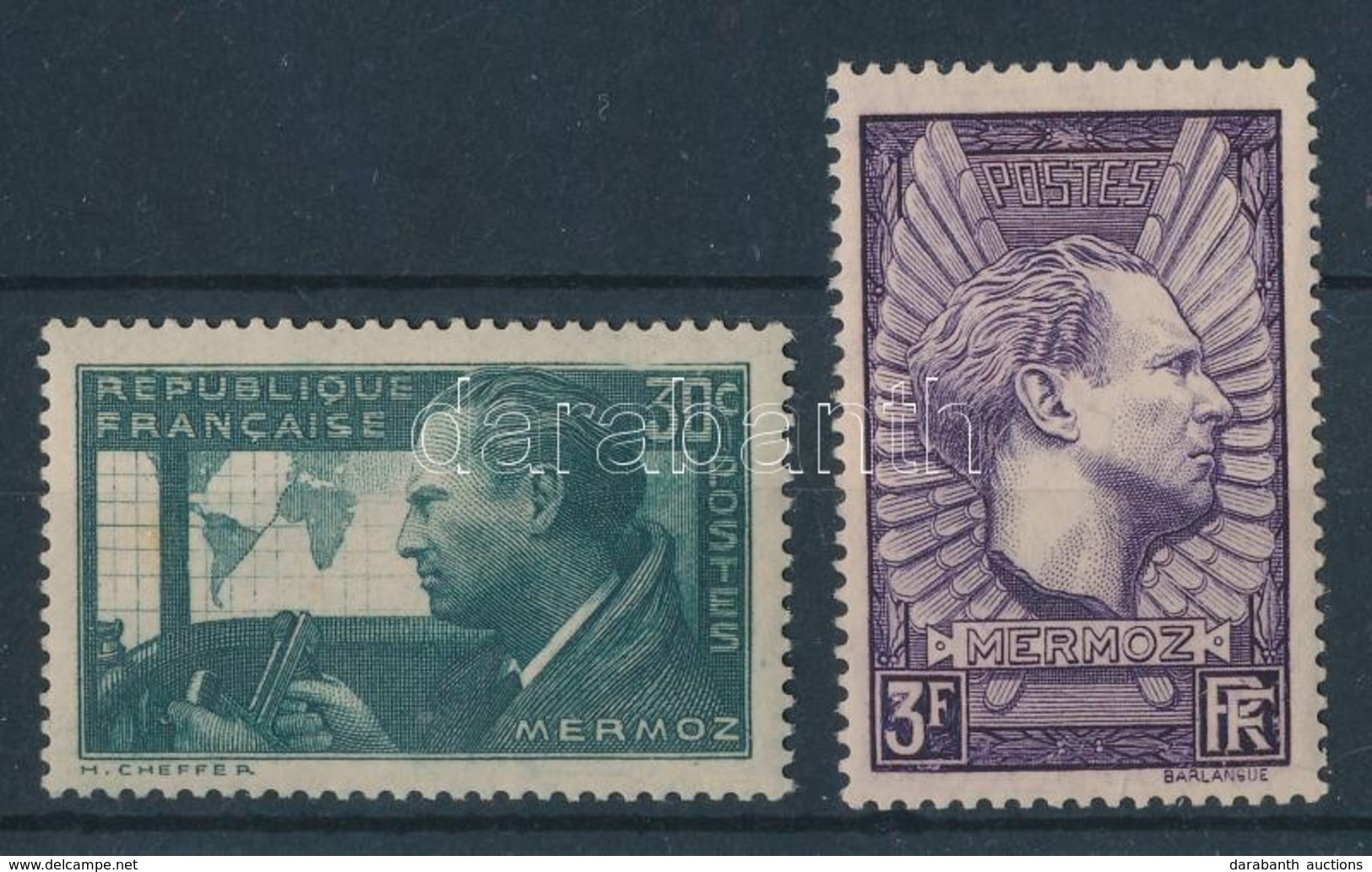 ** 1937 Jean Mermoz Halálának Els? évfordulója Sor Mi 343a, 344b - Altri & Non Classificati