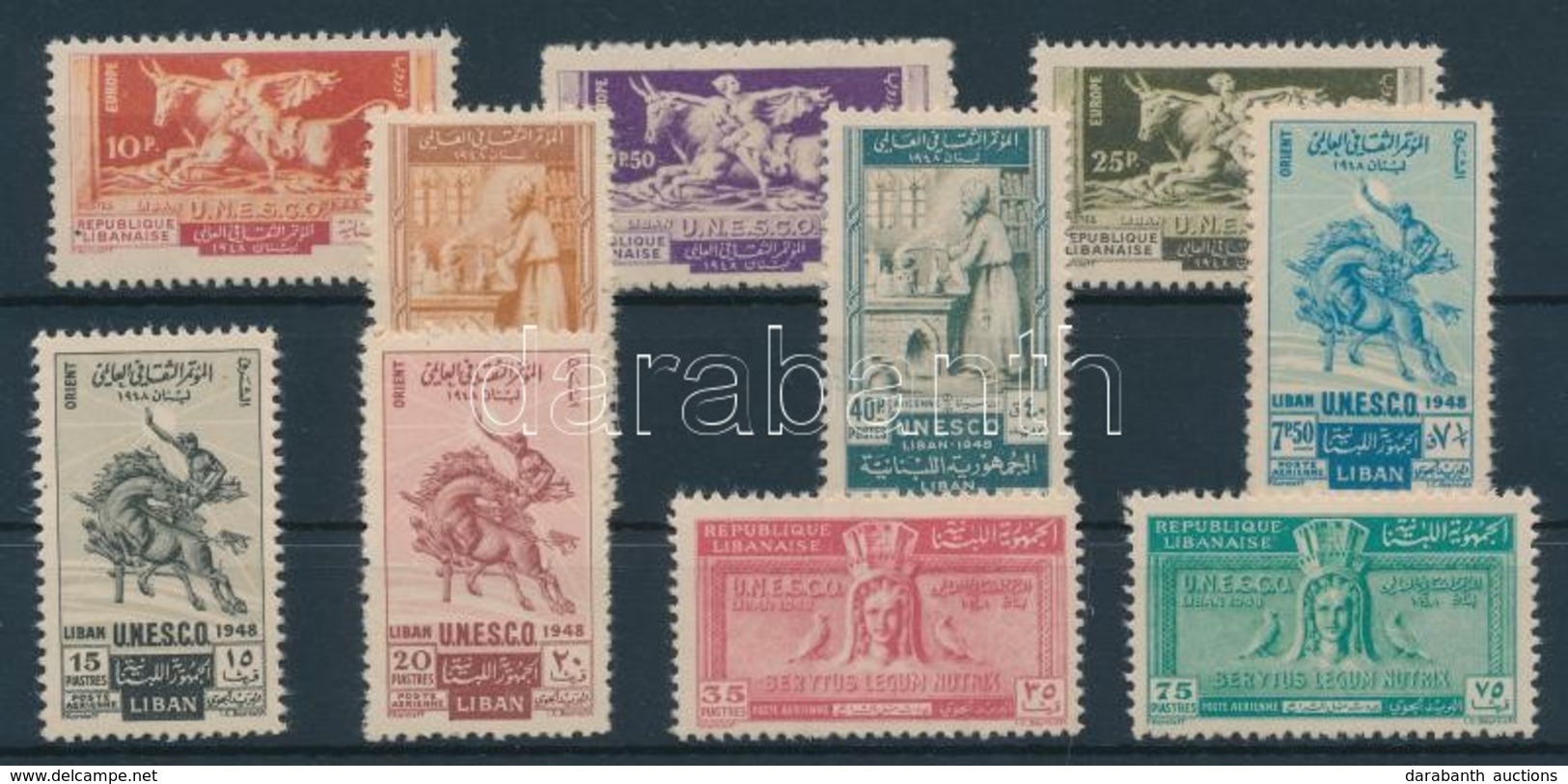 ** 1948 UNESCO Sor Mi 398-407 + Blokk Mi 11 - Altri & Non Classificati