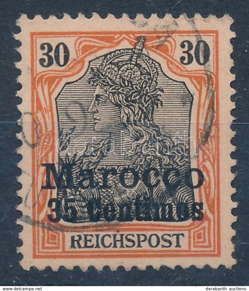 O Marokkó 1900 Mi 12 Pf II Lemezhibás Bélyeg / Plate Variety (Mi EUR 600,-) - Altri & Non Classificati