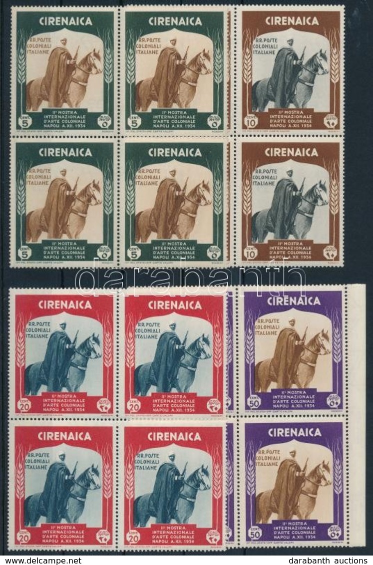 ** 1934 Gyarmati Kiállítás, Nápoly Sor Négyestömbökben Mi 115-126 - Altri & Non Classificati