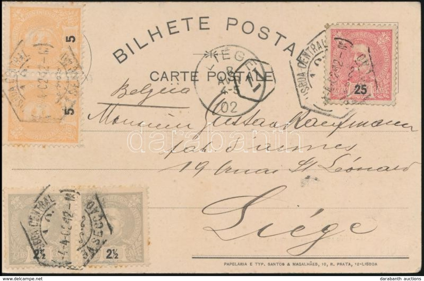 1902 Képeslap Belgiumba / Postcard To Belgium - Altri & Non Classificati