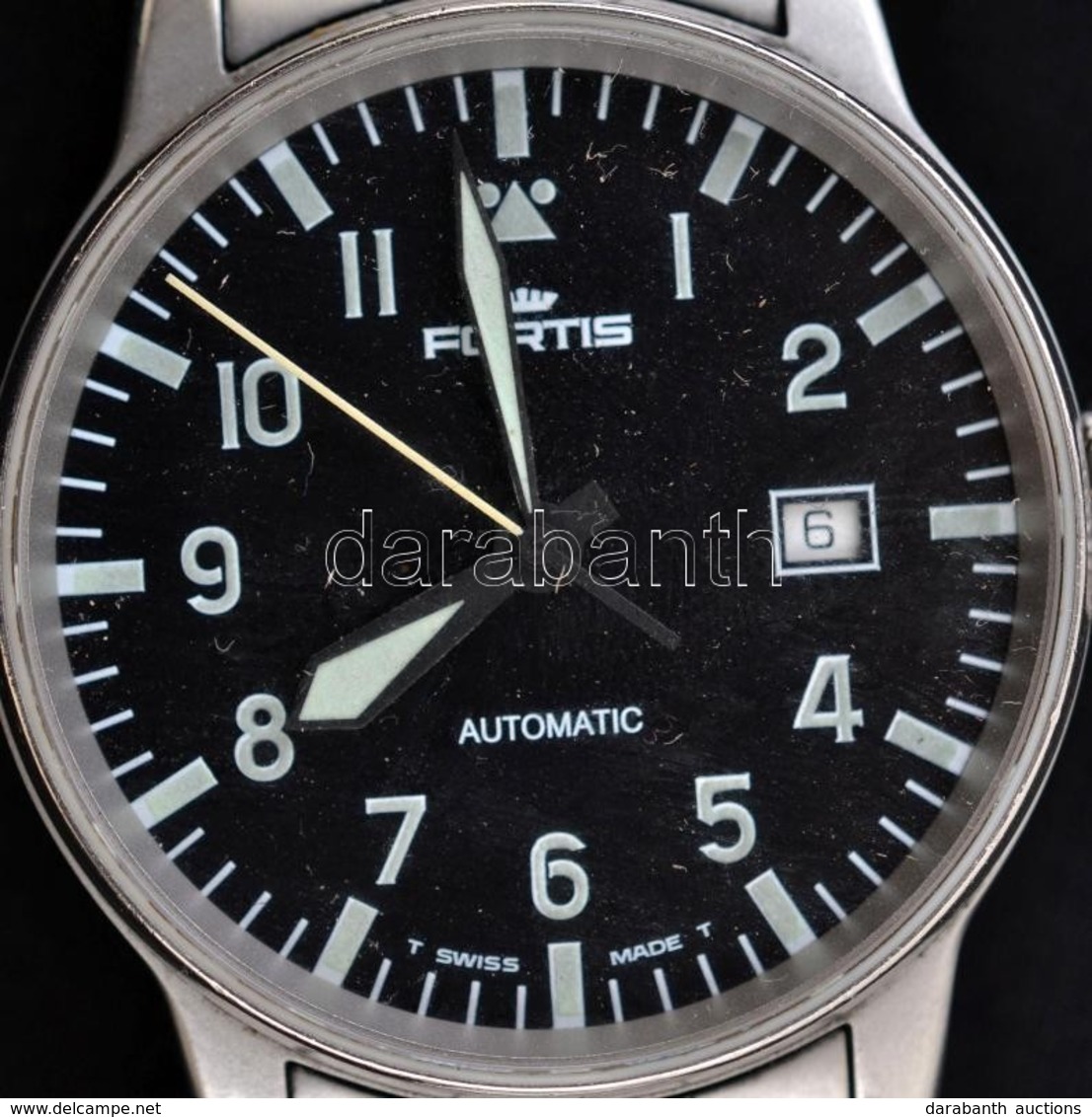 Fortis Flieger Automata Karóra, Típusszám: 595.10.46, Fém Szíjjal, Zafír üveggel, Szép állapotban, M?ködik / Fortis Flie - Altri & Non Classificati