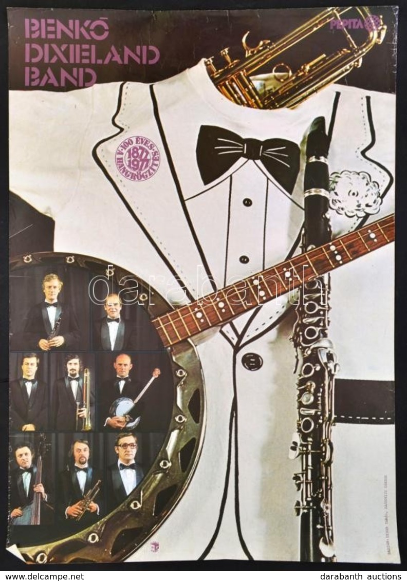 1977 Benkó Dixieland Band Plakát, 84x59 Cm - Other & Unclassified