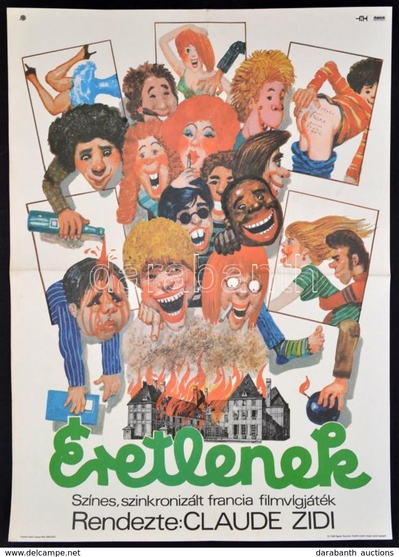 1981 Éretlenek, Francia Filmvígjáték Plakát, Hajtásnyommal, 56x40 Cm - Altri & Non Classificati