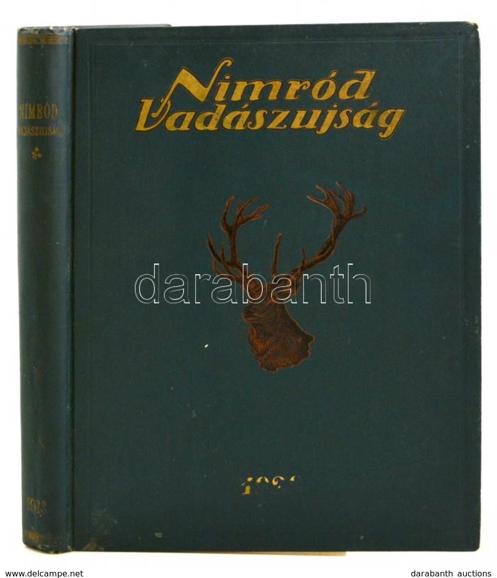 1928 A Nimród Vadászújság 16. évfolyama, Egybekötve, érdekes írásokkal, Kopott Vászonkötésben - Ohne Zuordnung