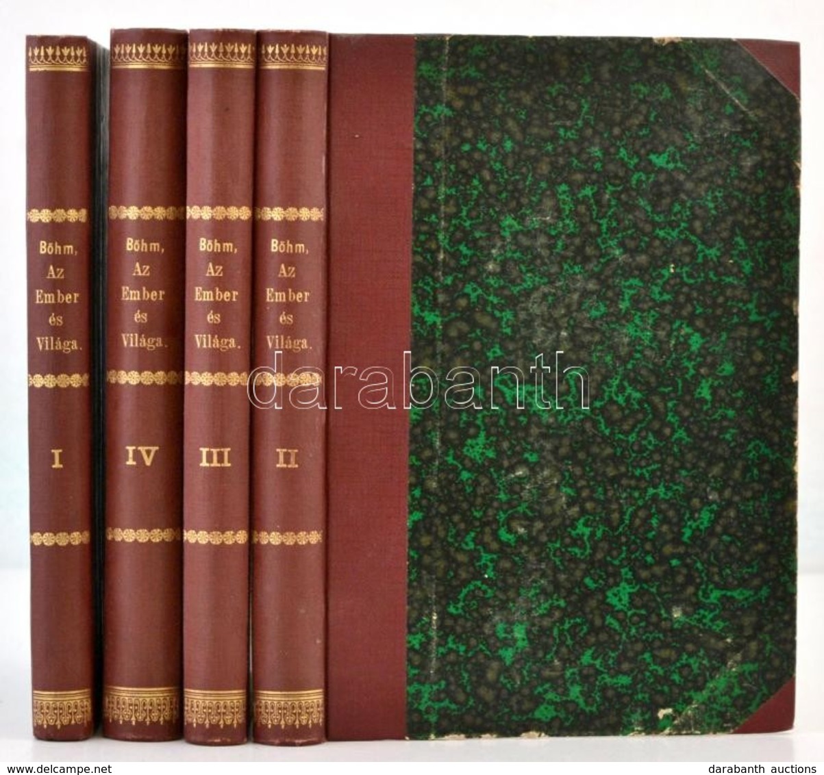 Böhm Károly: Az Ember és Világa. Philosophiai Kutatások. 1-4., 6. Köt. Bp., 1883-1942, Weiszmann Testvérek. Az 1-4. Köt. - Ohne Zuordnung