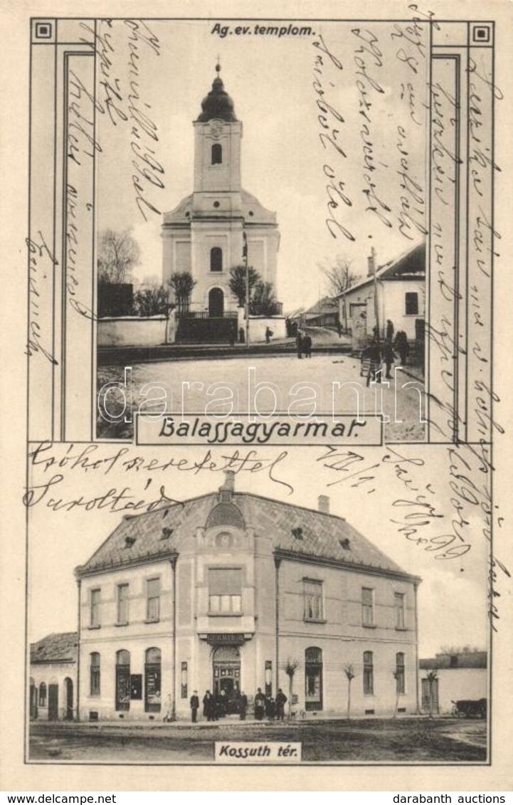 T2 Balassagyarmat, Ágostai Evangélikus Templom, Kossuth Tér, Hummer M. F?szerkereskedése, Art Nouveau - Non Classificati