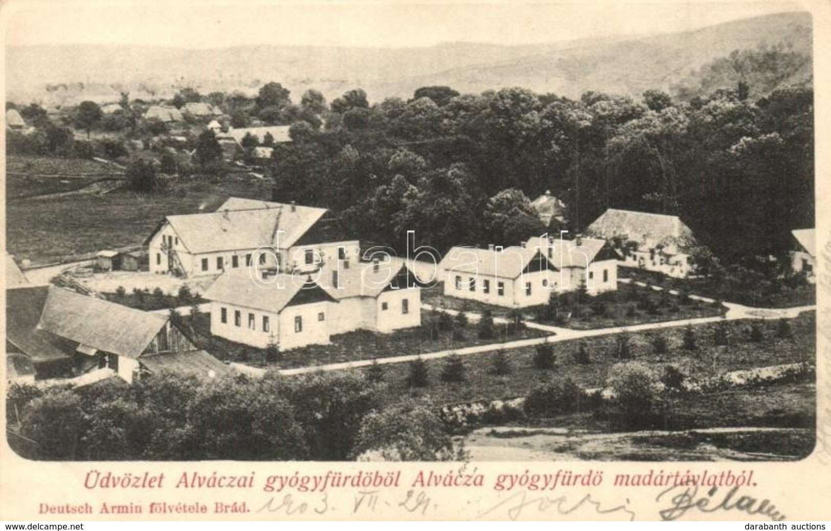 T2 1903 Alváca-gyógyfürd?, Vata De Jos; Kénfürd?. Deutsch Ármin Felvétele / Sulphur Spa - Non Classificati