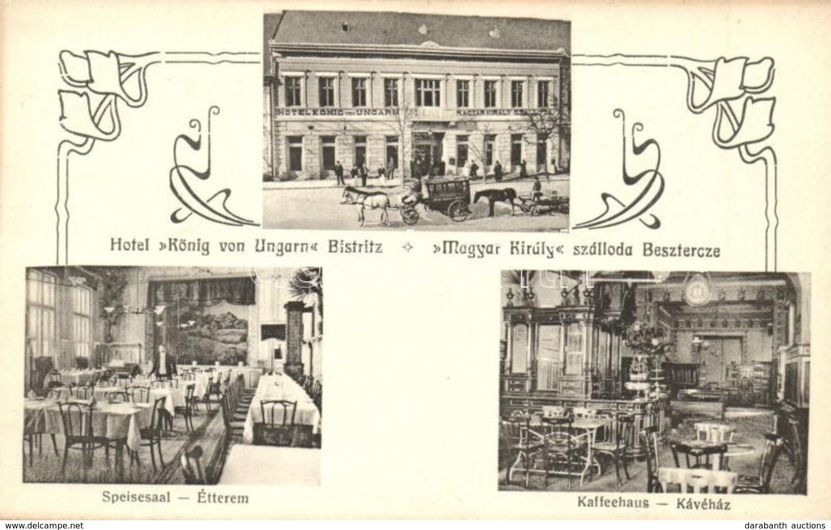 ** T1 Beszterce, Bistritz, Bistrita; Magyar Király Szálloda Kávéháza és étterme, Bels? / Hotel, Restaurant, Cafe, Interi - Unclassified