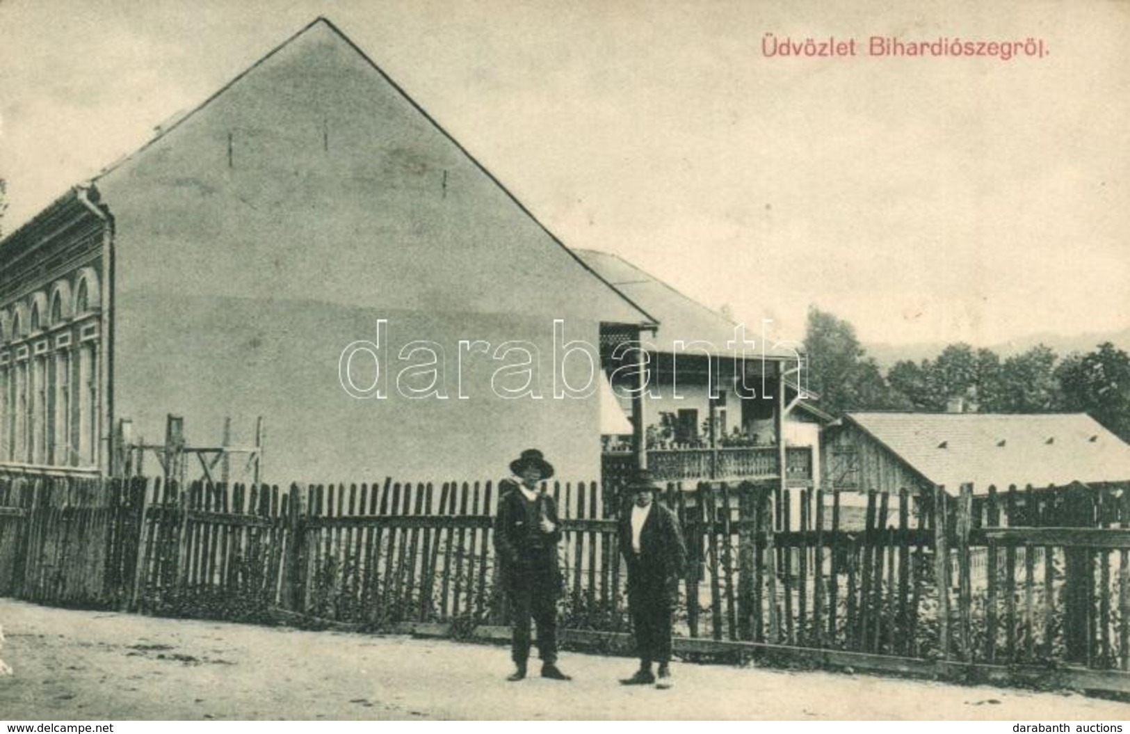 T2 Bihardiószeg, Diosig; Utcakép Villával. Deutsch Ferenc Kiadása / Strassenbild / Street View With Villa - Unclassified