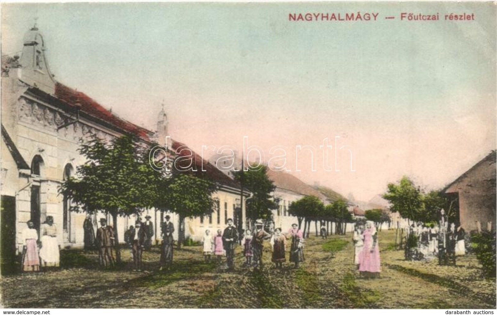 T2/T3 1913 Nagyhalmágy, Halmagiu; F? Utca / Main Street (EK) - Unclassified