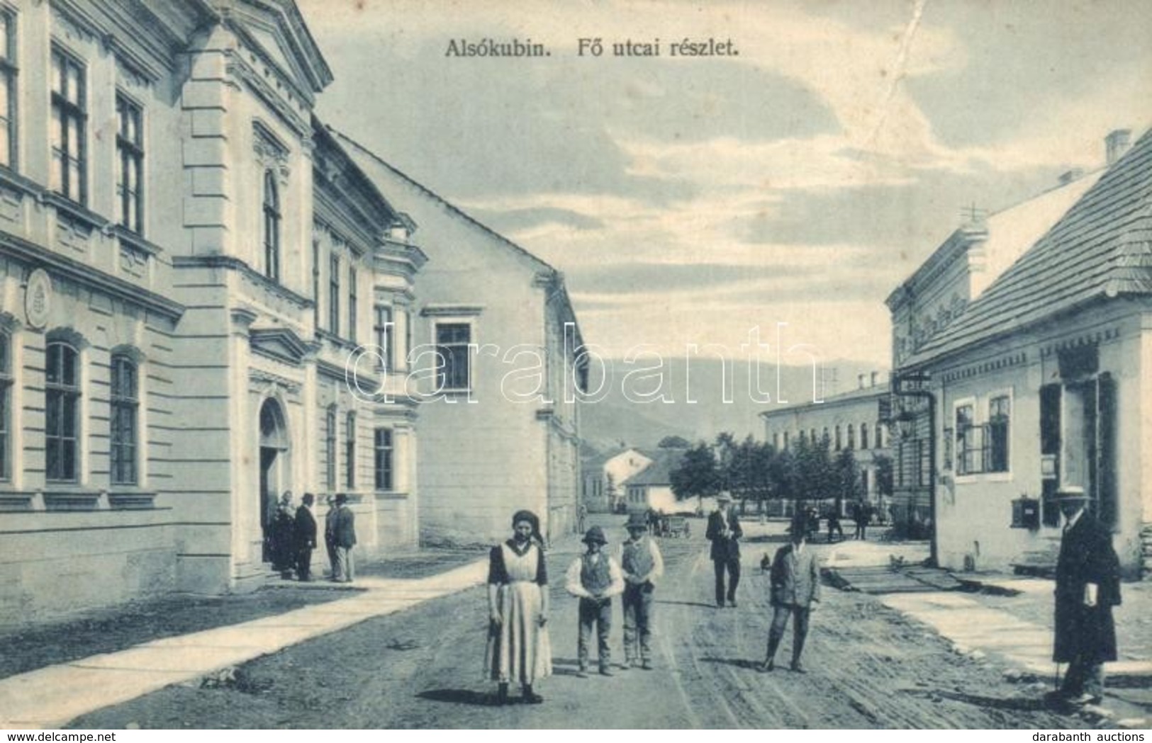 T3 1916 Alsókubin, Dolny Kubin; F? Utca és üzlet. Ferencz Adolf Kiadása / Main Street With Shop (fa) - Non Classificati