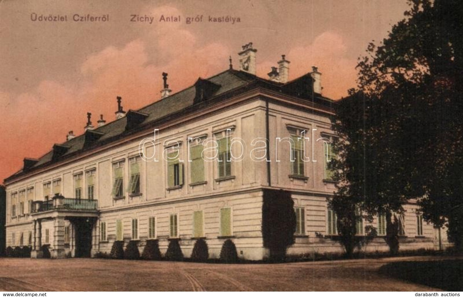 T2/T3 1916 Cífer, Czifer, Biksárd, Ziffer; Zichy Antal Gróf Kastélya / Schloss / Castle - Non Classificati