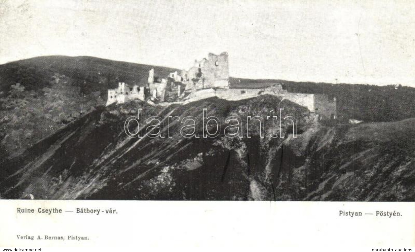 T2/T3 1900 Csejte, Cachtice (Pöstyén); Hrad Báthorovcov / Báthory Várrom / Castle Ruins - Non Classificati