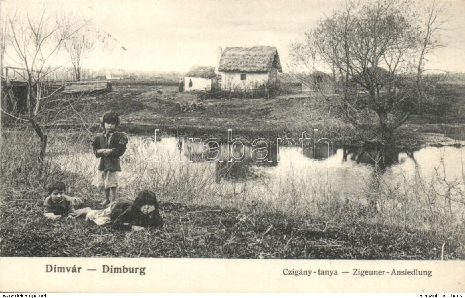 * T2 Dimvár, Dimburg, Suchohrad; Cigány-tanya A Falu Szélén / Zigeuner Ansiedlung Bei Dimburg / Gypsy Ranch - Non Classificati