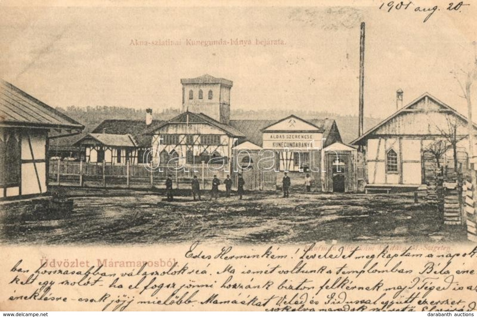 T2 1901 Aknaszlatina, Slatinské Doly, Solotvyno; Kunegunda-bánya Bejárata. Kaufman Ábrahám Kiadása / Mine Entry - Non Classificati