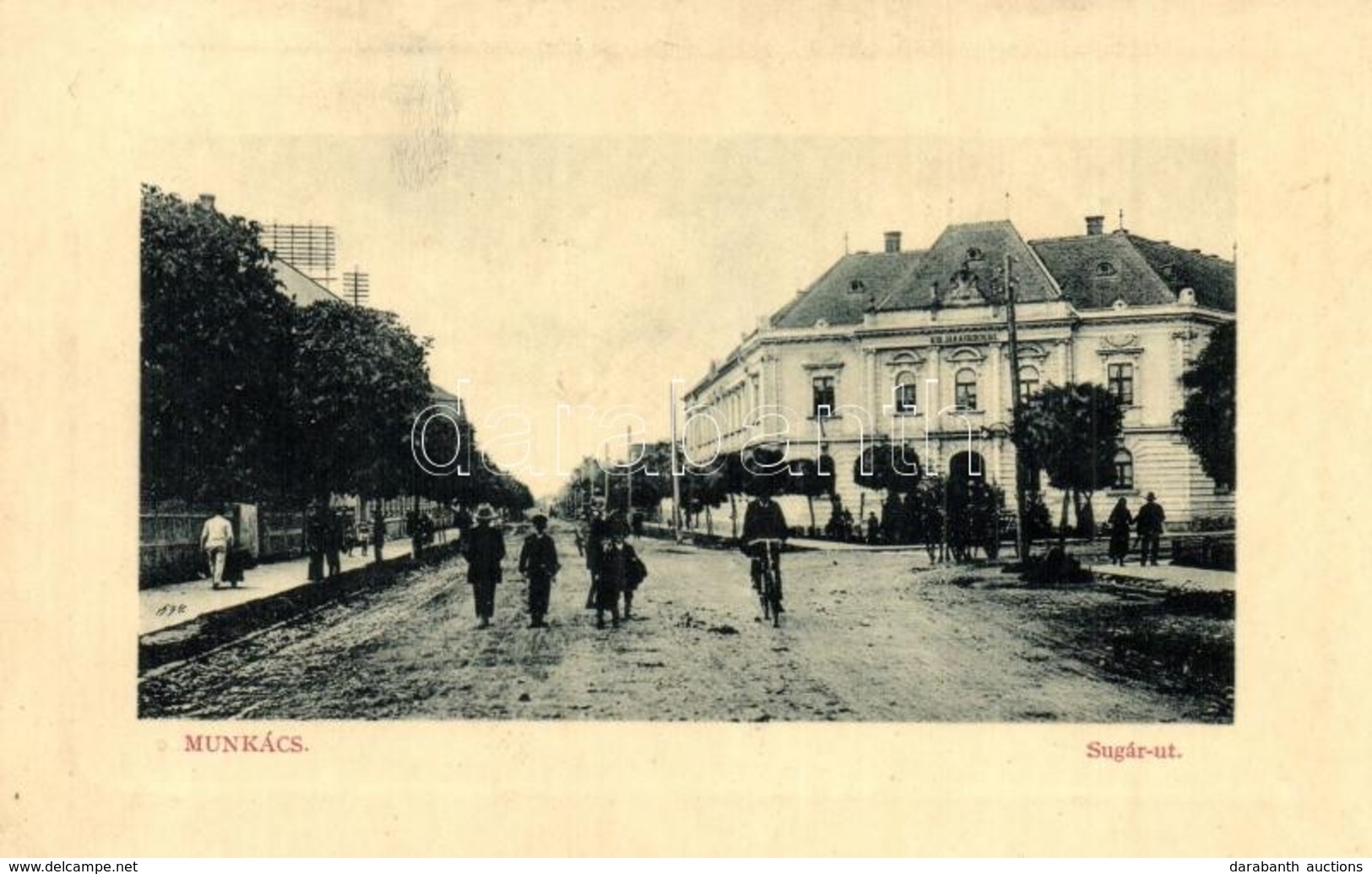 T2 1912 Munkács, Mukacheve, Mukacevo; Sugár út, Kir. Járásbíróság. W.L. Bp. 5662. Rekord Képeslapkirály Kiadása / Street - Non Classificati