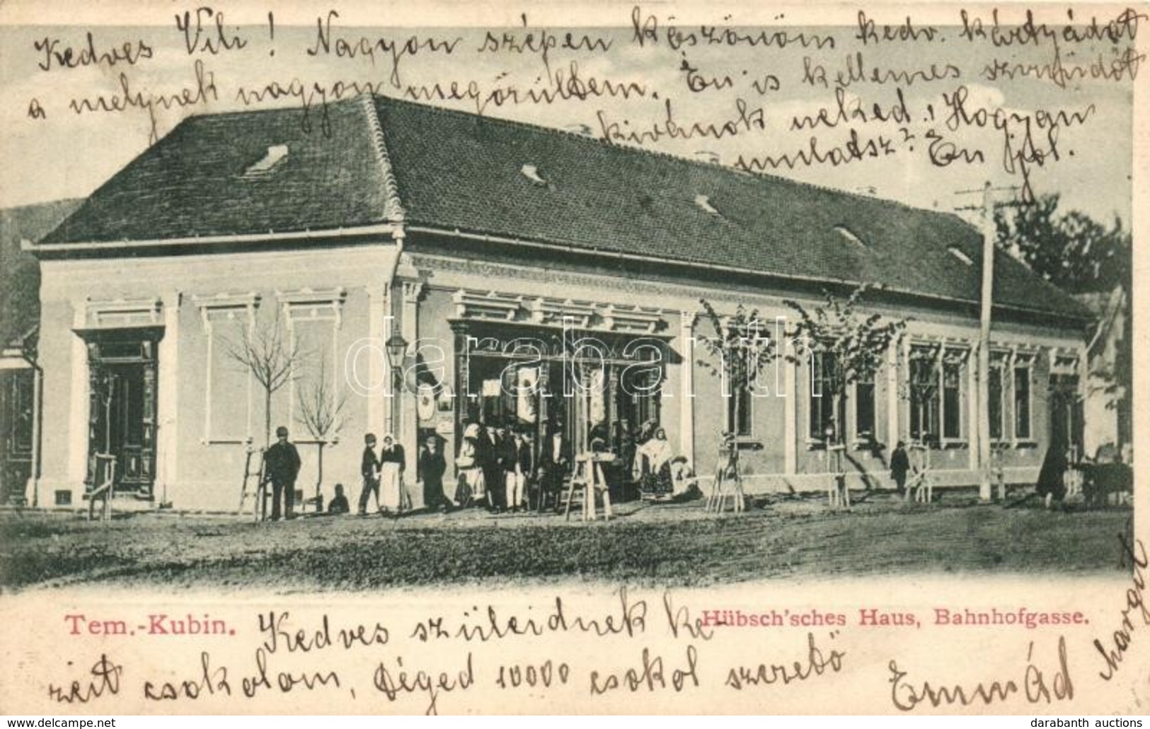 T2 Kevevára, Temeskubin; Höbsch'sches Haus, Das Geschäft Von Johann Hübsch, Bahnhofgasse / Railroad Street, Shop - Unclassified