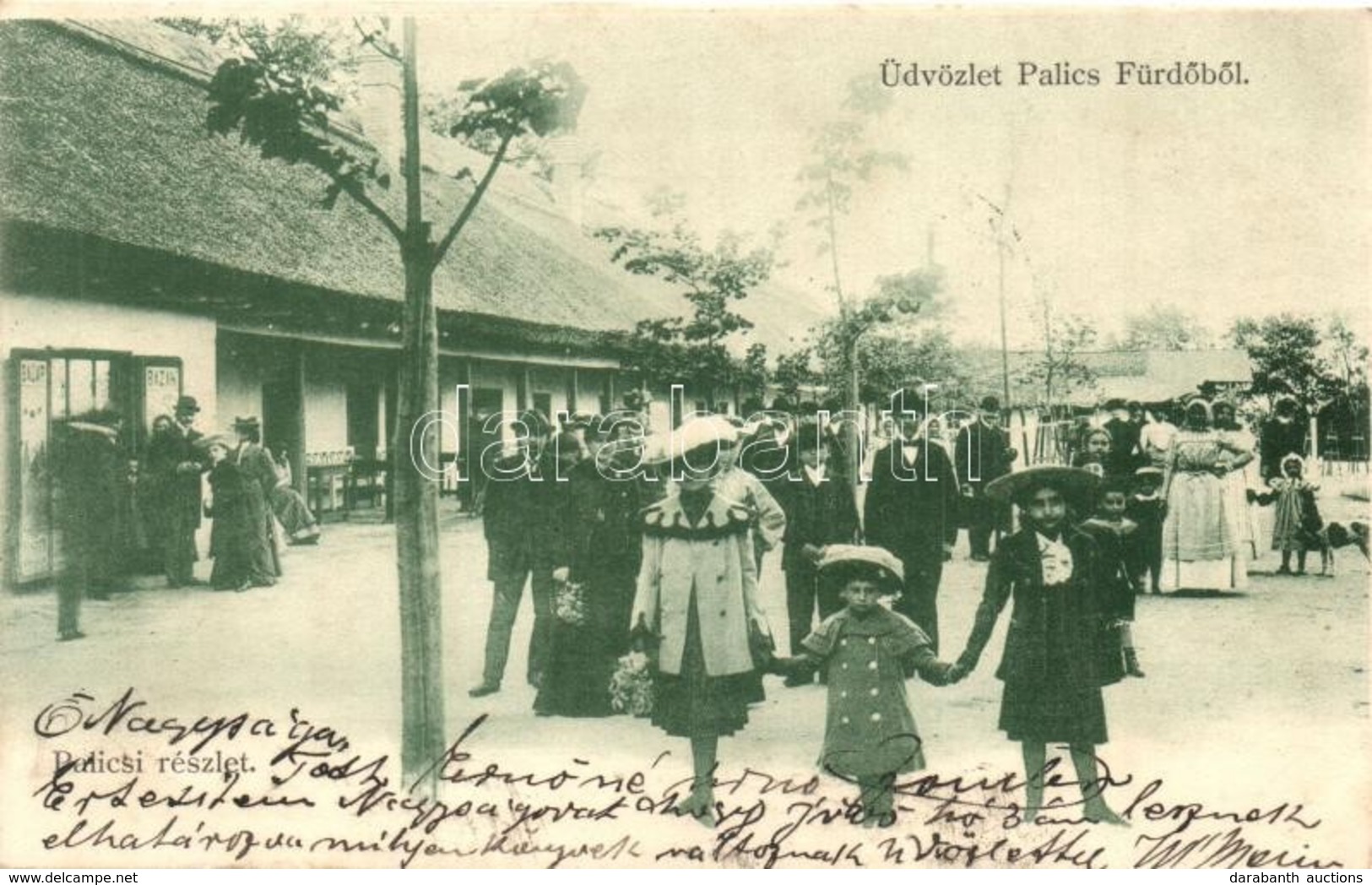 T2 1904 Palicsfürd?, Palic, Palitsch; Mozgalmas Utcakép Bazárral / Lively Street View With Bazaar Shop - Non Classificati