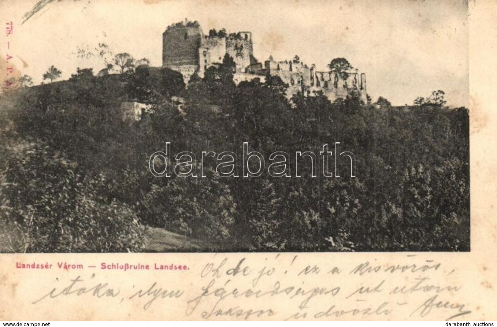 T2 1905 Lánzsér, Lándzsér, Landsee (Sopronszentmárton); Várrom / Schlossruine / Castle Ruin - Non Classificati