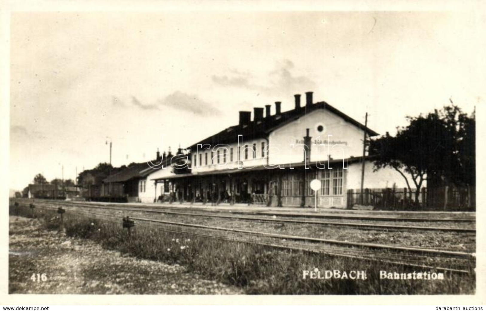 * T1/T2 Feldbach-Bad Gleichenberger, Bahnstation / Railway Station. Photokarte Jos. A. Kienreich 1928. - Non Classificati